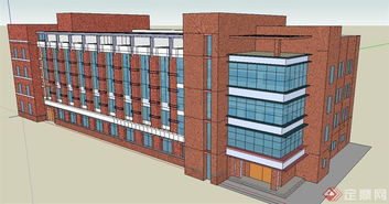 河南某工廠辦公樓建筑SU模型設(shè)計(jì)與裝潢材料應(yīng)用解析